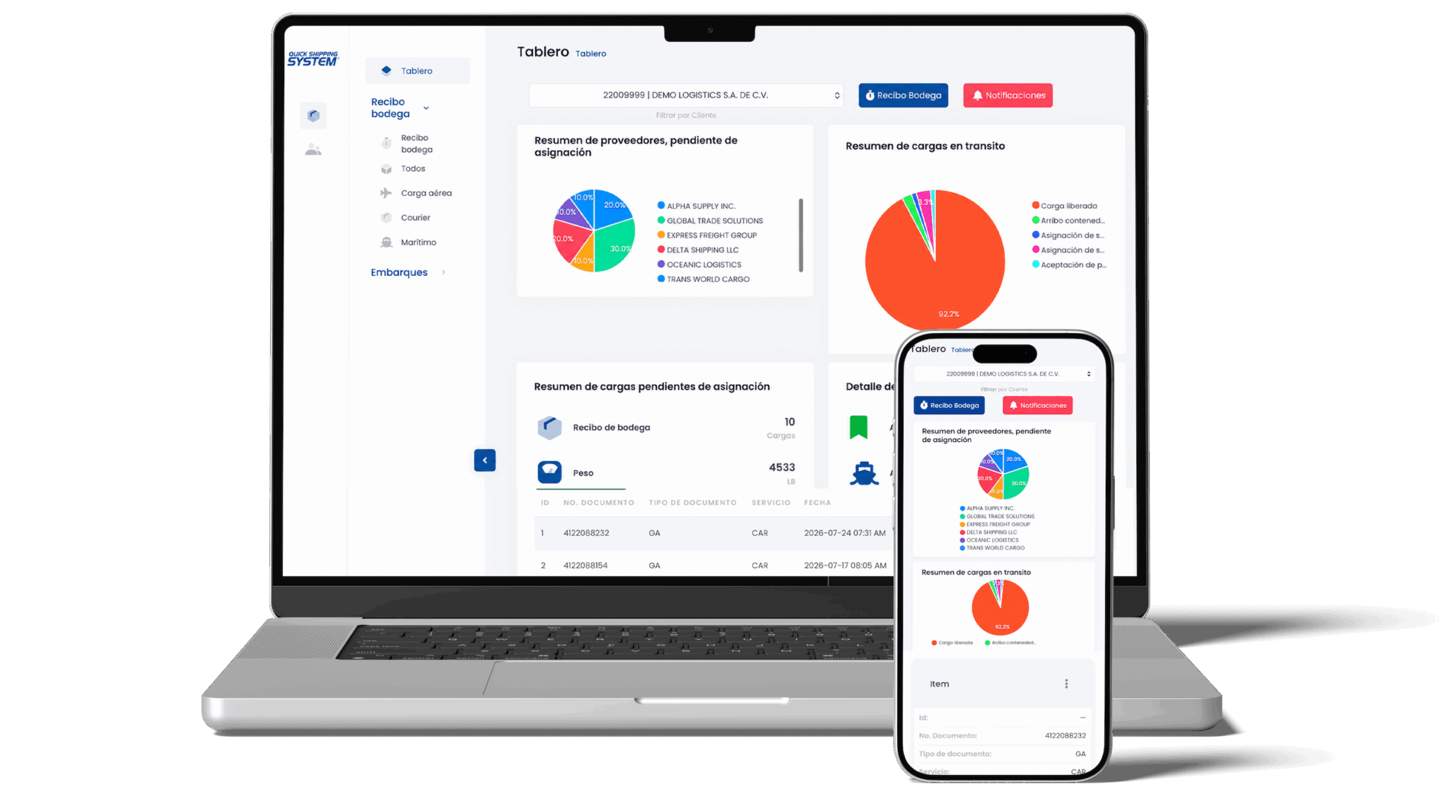 QSSystem (QSS)® es nuestra plataforma propietaria de rastreo en tiempo real. Desarrollada internamente para responder a las exigencias tecnológicas actuales, permite a cada cliente conocer el estado exacto de sus órdenes, sin importar el origen o el destino.
